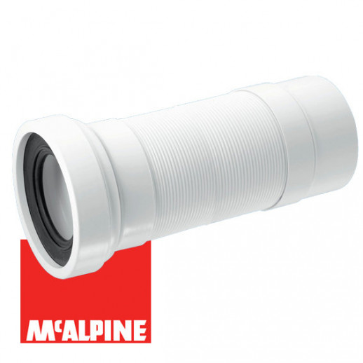 Гофра для унитаза с гладким окончанием (L330-850мм) McAlpine  WC-F33P-RU